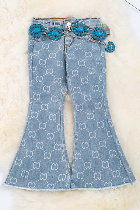 CC Lt. Blue bootcut denim pants