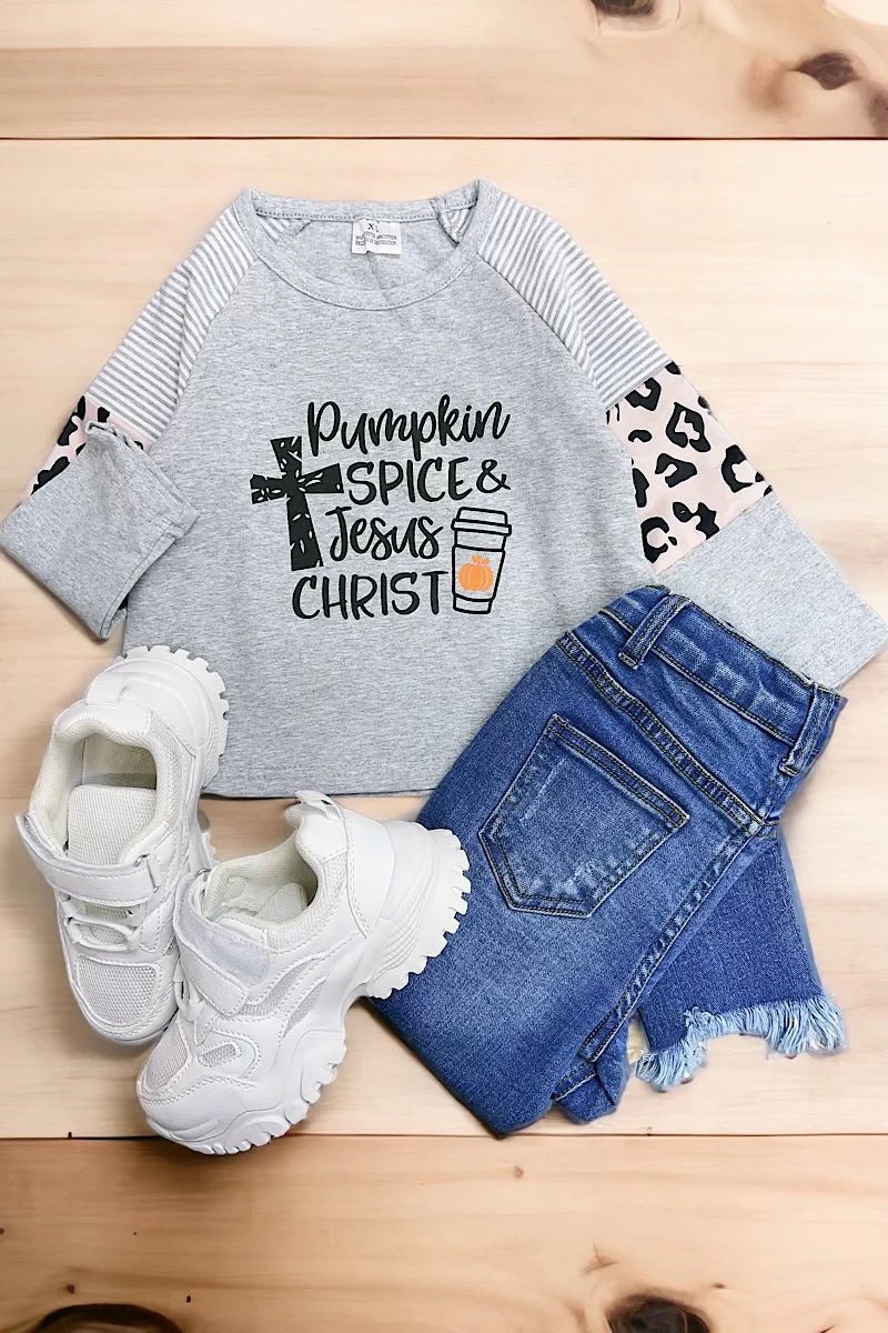 PUMPKIN SPICE & JESUS CHRIST LONG SLEEVE TOP